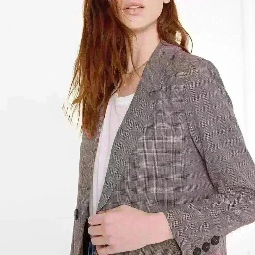 ANINE BING Madeline Oversized Plaid Blazer - Picture 10 of 14